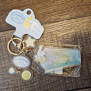 Cinnamoroll Sanrio Keychain with dangles and quicksand new hello kitty pendant
